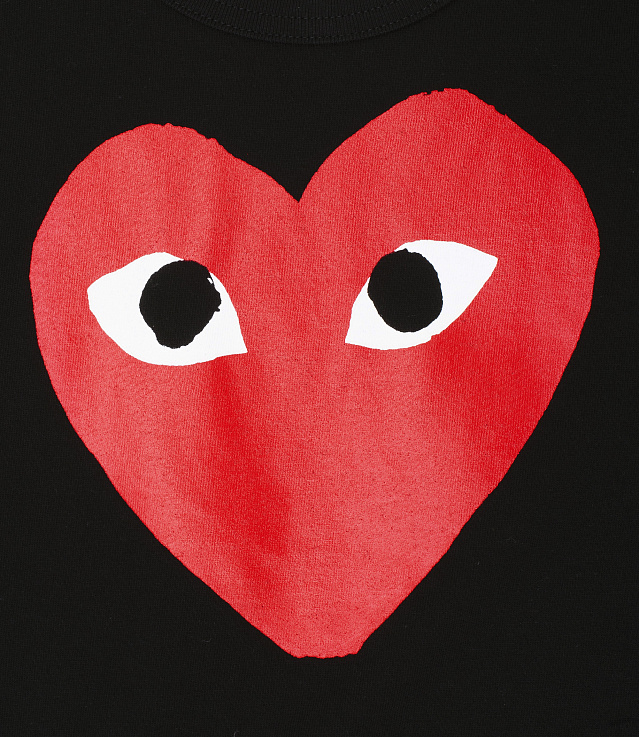 Shop Comme des Garçons Play Heart Logo Tee Black/Red at ITK online store